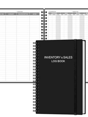 Inventory & Sales Log Book - Professional Spiral Notebook